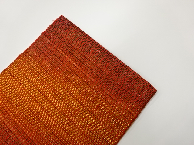  紙布抽象模様織出し夏用名古屋帯